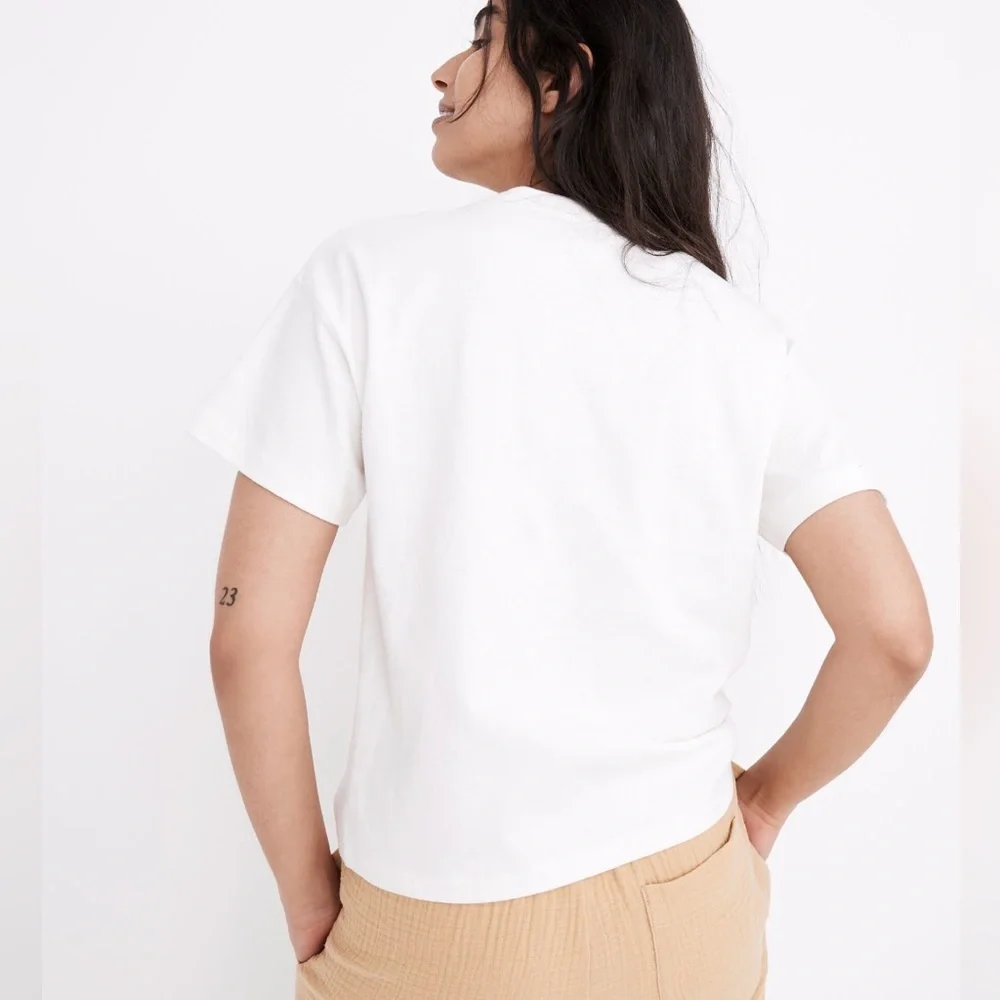 Madewell 100% Cotton Parkview Henley Tee Women’s Size Medium - Picture 3 of 9